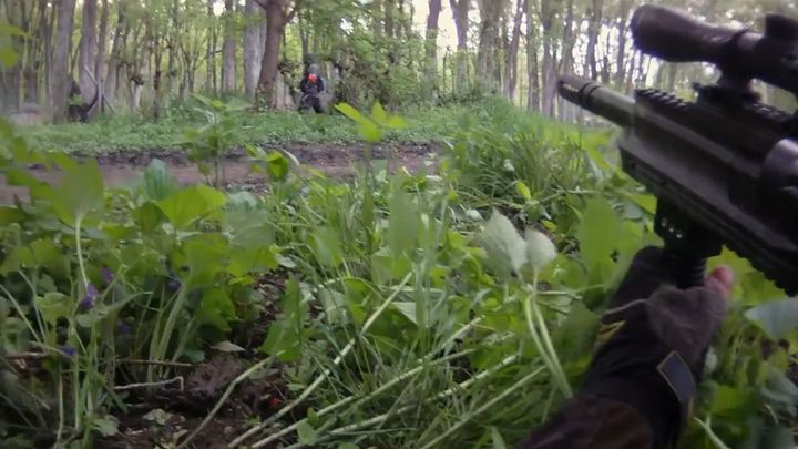 Снайпинг в пейнтболе от первого лица Снайпинг в пейнтболе от первого лица