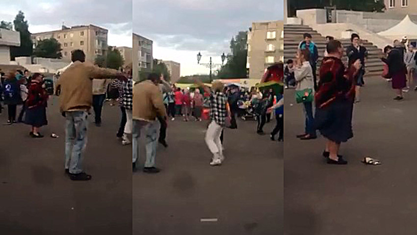 Народ веселится и танцует Народ веселится и танцует