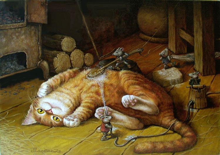 Сказочные коты Александра Маскаева котики, коты, не политика