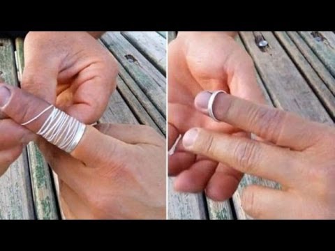 Как снять застрявшее кольцо с пальца Как снять застрявшее кольцо с пальца