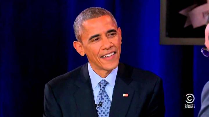 Барак Обама в передаче The Colbert Report Барак Обама в передаче The Colbert Report