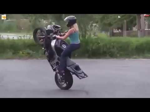 Девушка vs мотоцикл Девушка vs мотоцикл