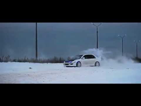 Mitsubishi Lancer Evolution - Winter drift show Mitsubishi Lancer Evolution - Winter drift show