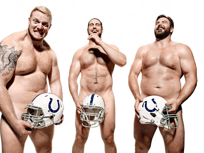 équipe de footballeurs américains Indianapolis Colts nus