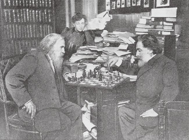 Д.И.Менделеев и А.И.Куинджи за шахматами, 1907 год знаменитости, история, редкие кадры, фото