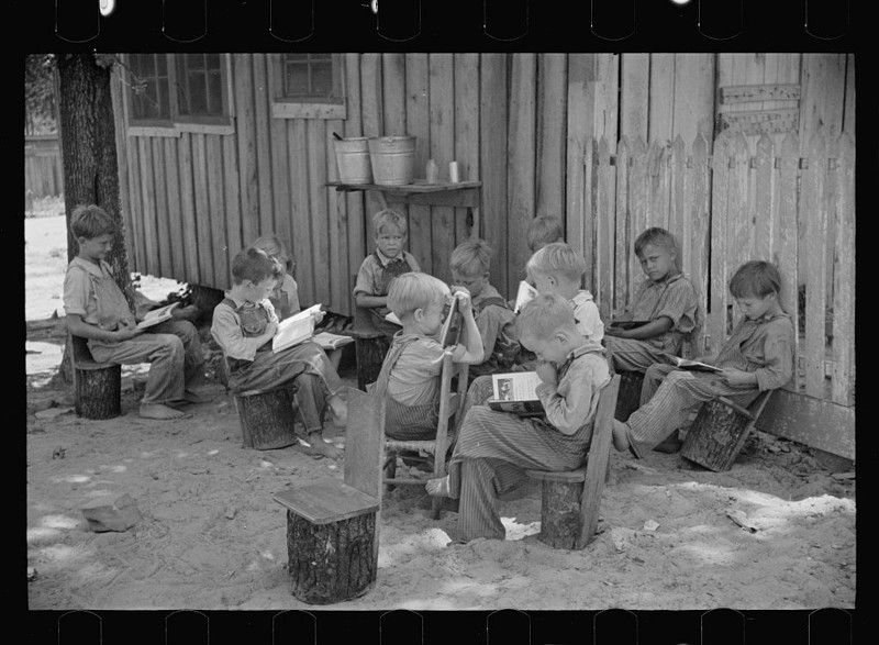 9. Школа на ферме. Штат Алабама. Июнь 1936. америка, великая депрессия, кризис