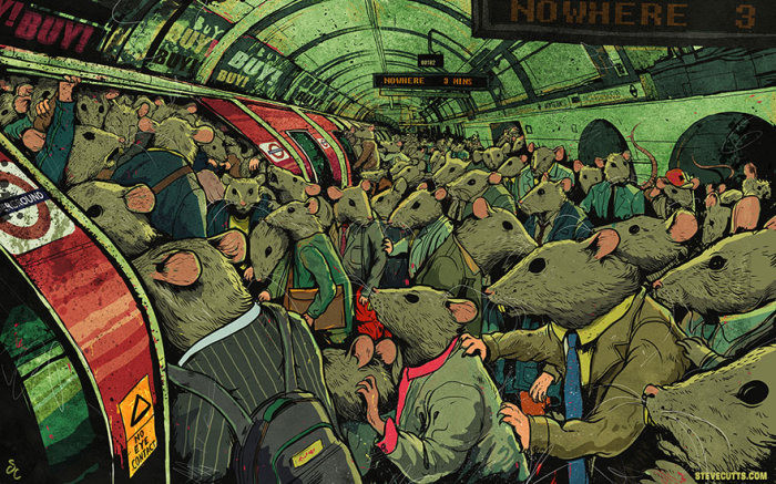 Современный мир в рисунках Стивена Каттса Стивен Каттс, рисунок