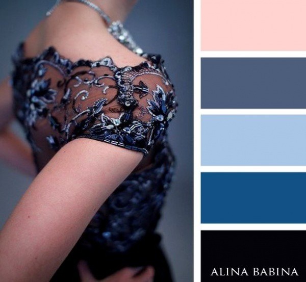 Элегантный синий одежда, сочетания, цвета, шпаргалка