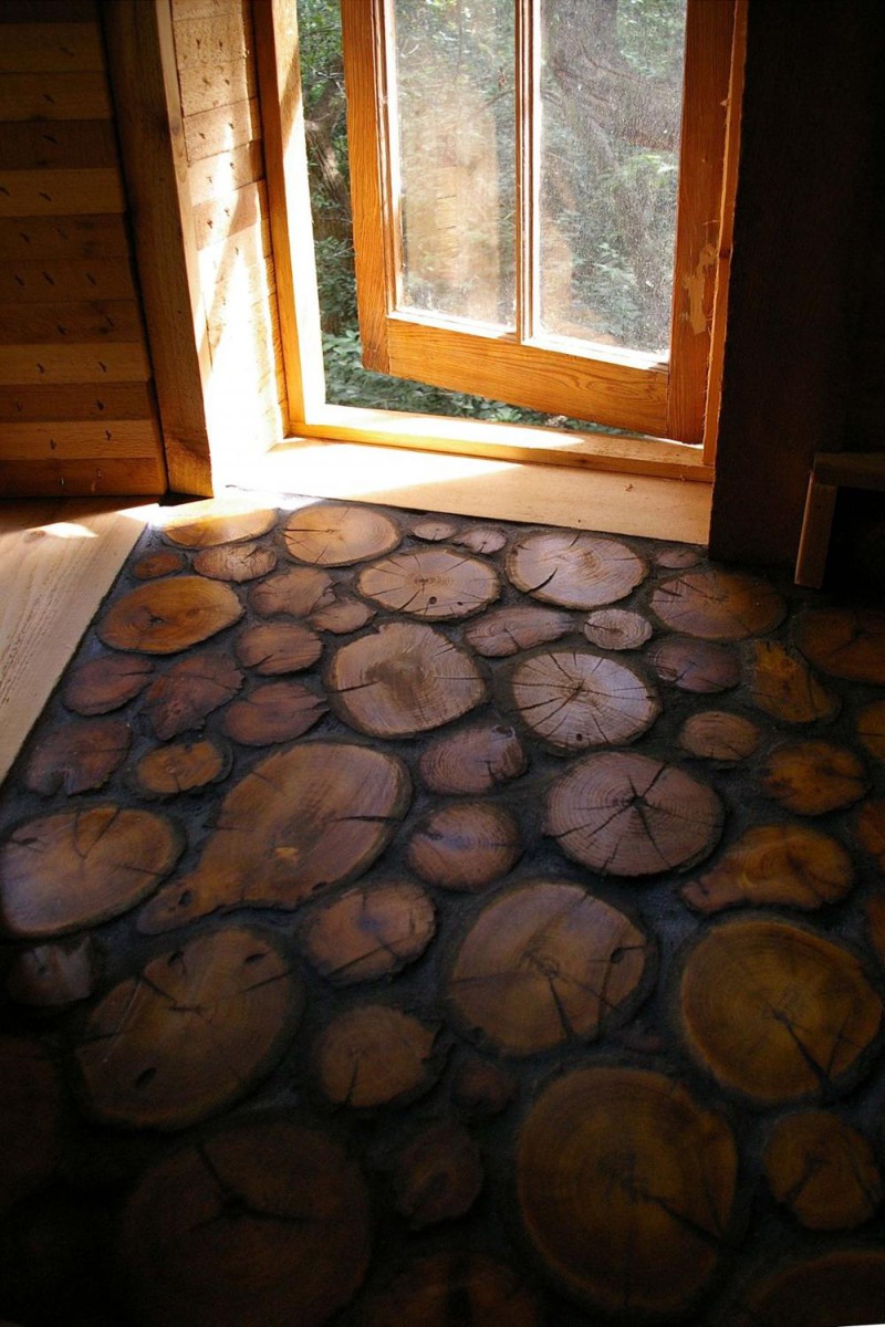 Необычный деревянный пол. дизайн интерьера, полы