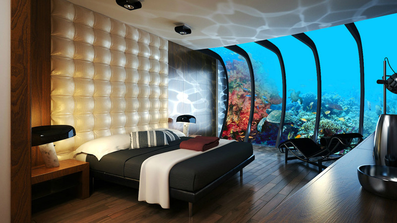 2. Номер в подводном отеле, Дубай. интересное, фото