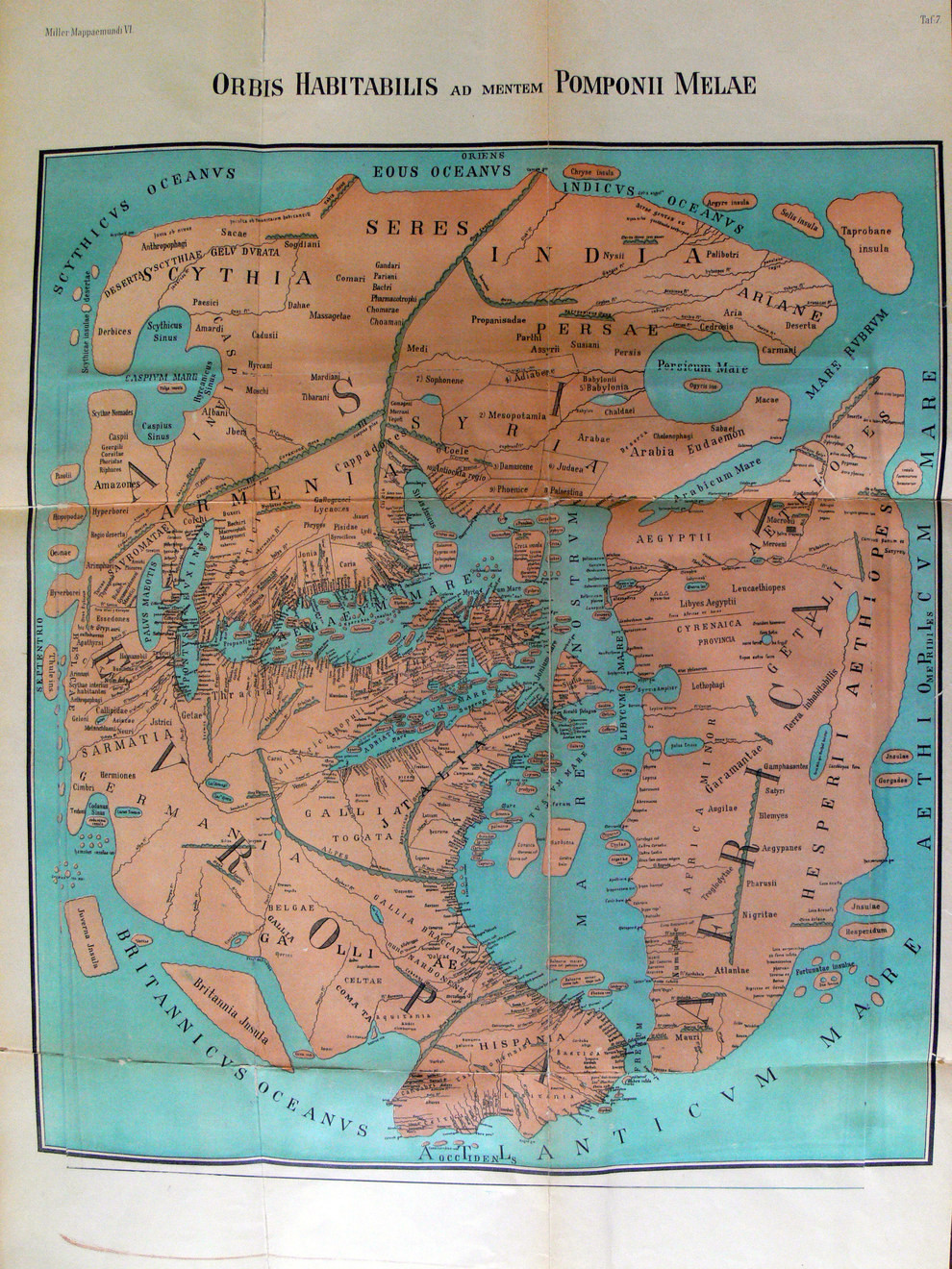 5. География мира в представлении Помпония Мелы в 43 году карта, мир
