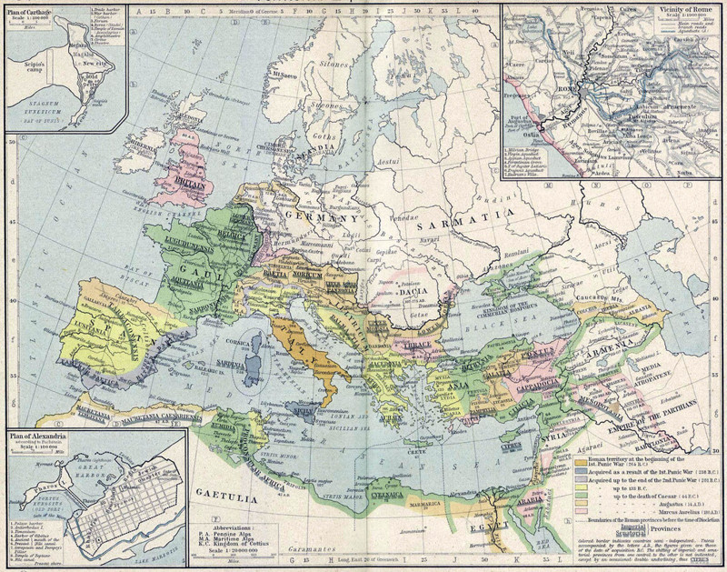 8. Римская экспансия в 264 до н. э. — 180 н. э. европа, мир