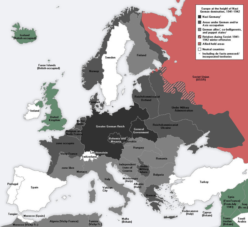 13. Карта Третьего Рейха европа, мир
