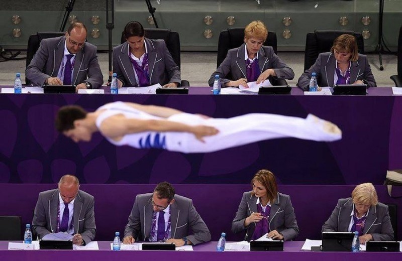 Очень внимательные судьи на Европейских играх в Баку. без фотошопа, интересные кадры, фотографии