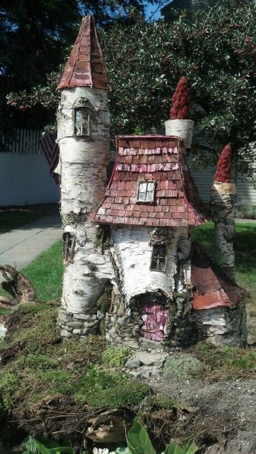 3. Замок из дерева mini, дизайн, сад