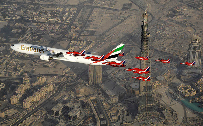 11. Пассажирский boeing 777 авиакомпании Emirates в мире, дорогобогато, дубай, люди