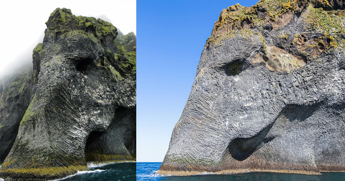 Эта гигантская скала в Исландии похожа на слона скала, слон