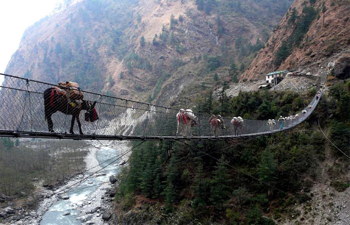 5. Подвесной мост Гхаса — Непал в мире, мост