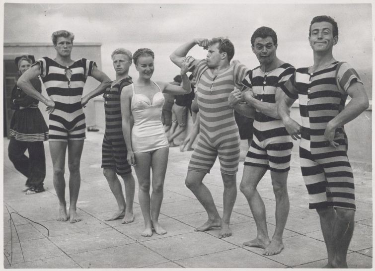 Пляжная одежда, 1945-1950 годы. история, смотреть, фото