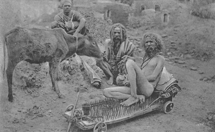 Йог, сидящий на иглах, Индия, конец XIX-начало XX века. история, смотреть, фото