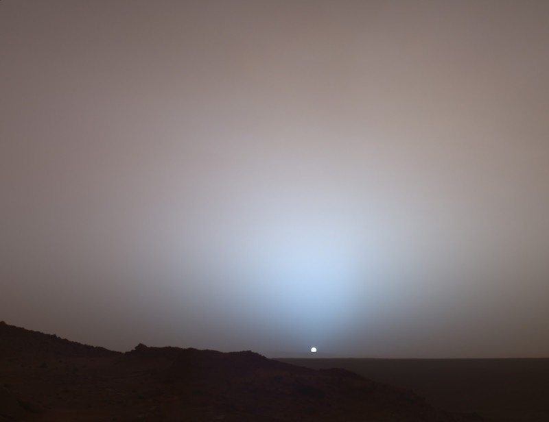 5. Восход солнца на Марсе. наш мир, удивительные фотографии