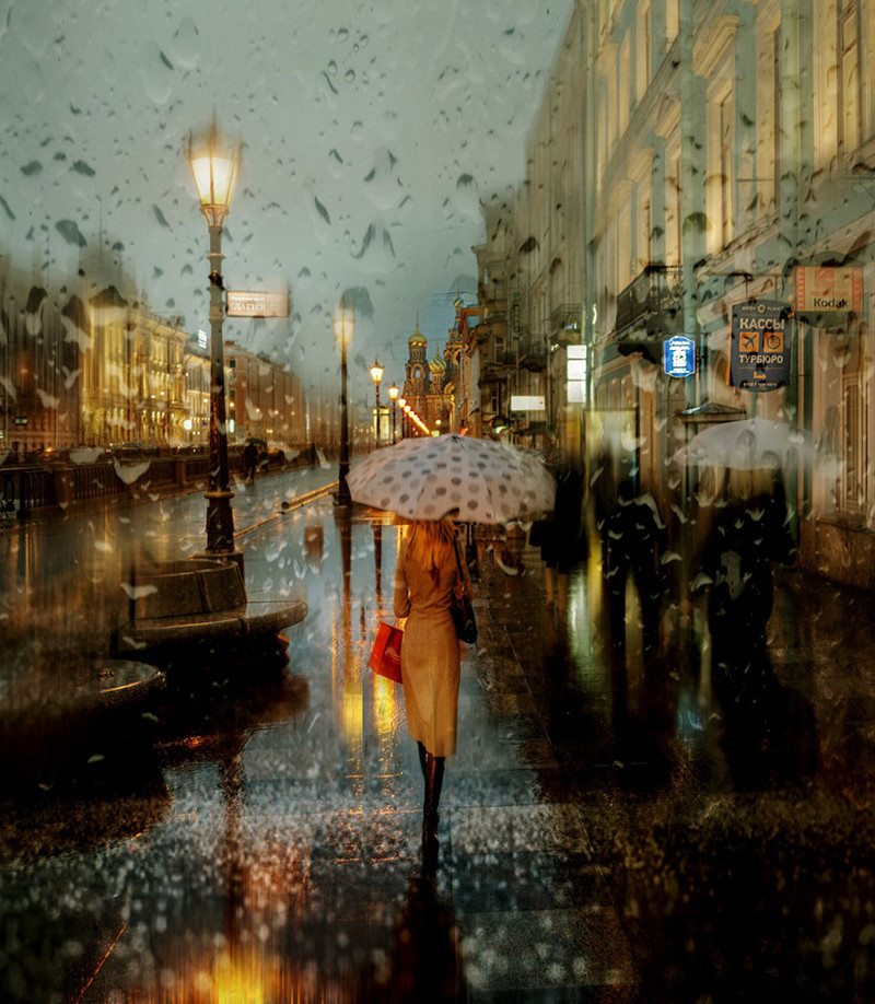 Дождливые пейзажи петербургского фотографа, словно написанные маслом дождь, санкт-петербург, фотография