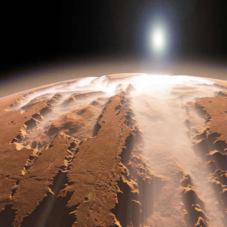 5. Величайший каньон в Солнечной системе исследования, космос, марс