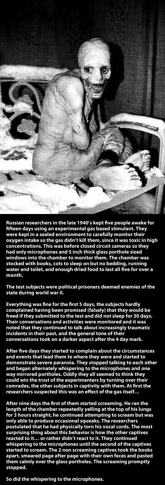 Почему «русский эксперимент со сном» всё еще наводит ужас Крипипаста, жуть, сон, страшилки, эксперимент