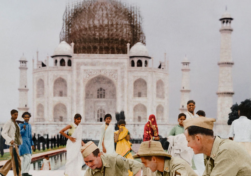 Тадж-Махал, 1942 год. Агра, Индия. в мире, достопримечательности, стройка