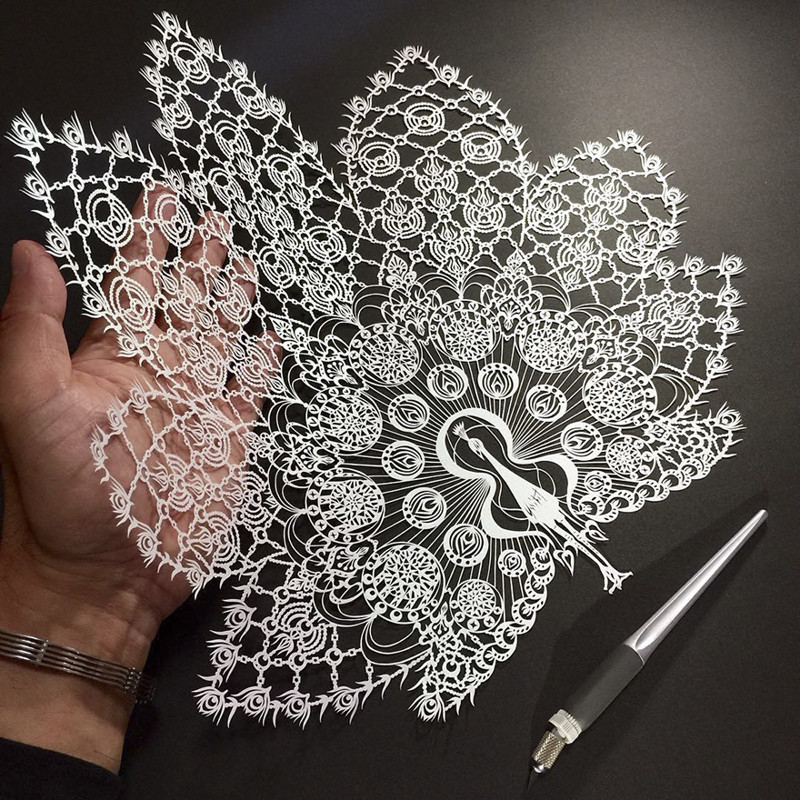 Японский мастер вырезает из бумаги невероятно утонченные узоры Мандалы, бумага, зентангл, художник