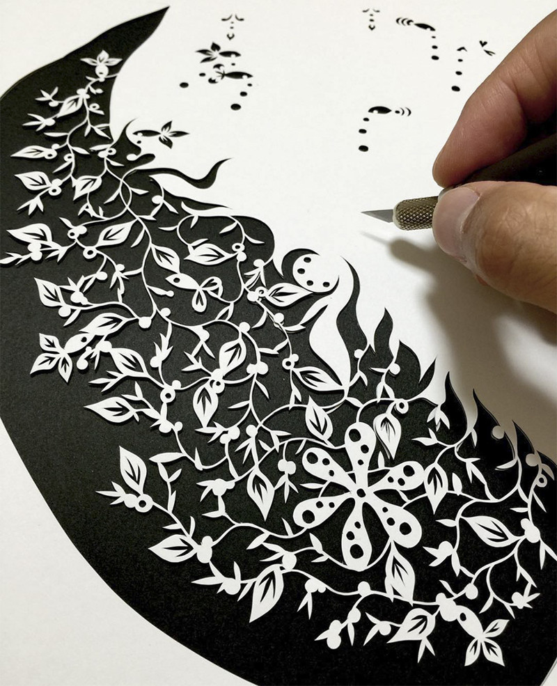 Японский мастер вырезает из бумаги невероятно утонченные узоры Мандалы, бумага, зентангл, художник