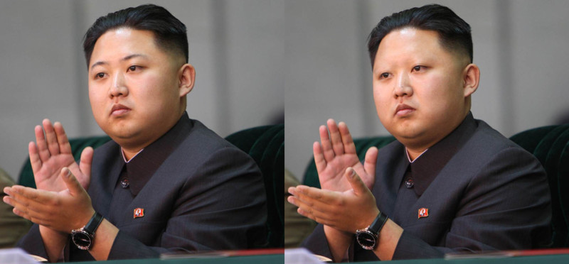 Ким Чен Ын бровь, знаменитость, фотошоп