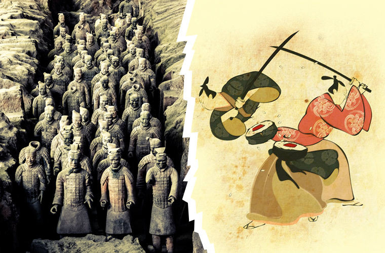 Воины китай, культура, япония
