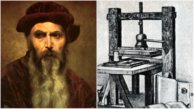 Иоганн Гутенберг — печатный станок изобретатели, изобретения, история, прогресс