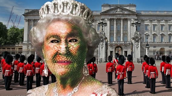 Королева Великобритании - рептилия Конспирология, странности нашего городка, теория заговора