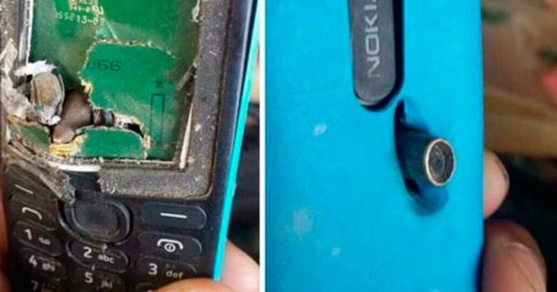 Телефон Nokia спас хозяина от пули  пуля, телефон