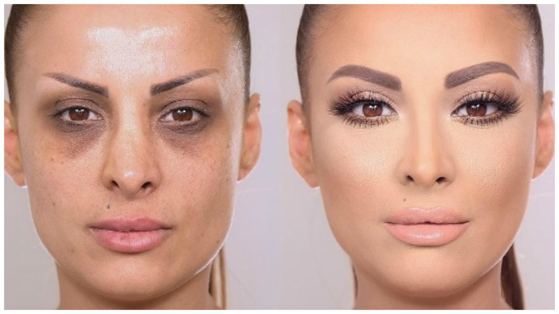 Макияж - это сила до и после, до и после макияжа, макияж