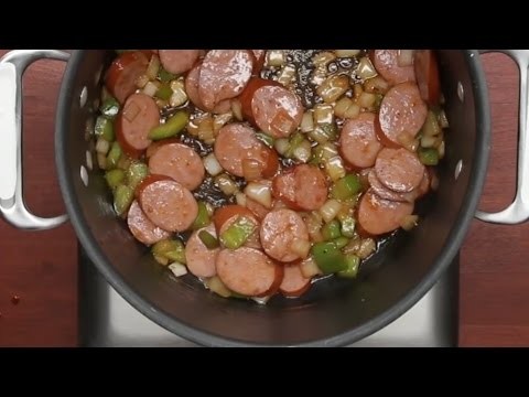 Рецепт спагетти с креветками и колбасой Рецепт спагетти с креветками и колбасой