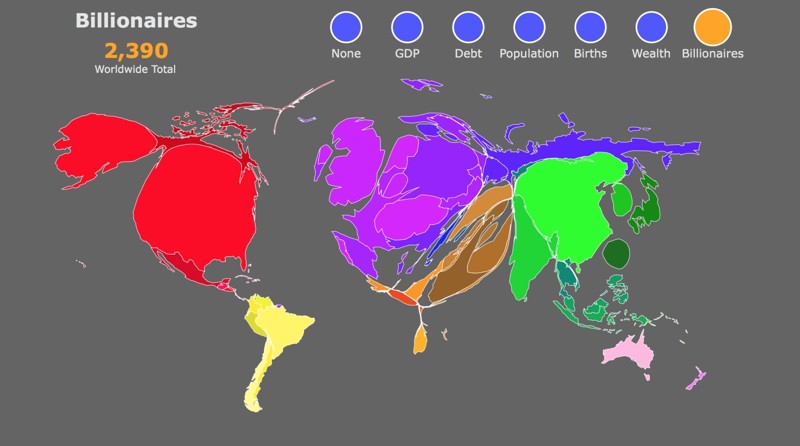 Billionaires — Миллиардеры интерактивная карта, карты, мир, страны