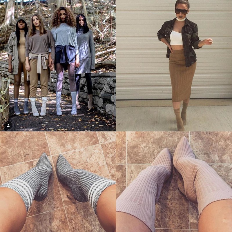 Модницы по всему миру осваивают новый тренд — носки поверх туфель на каблуке мода, носки