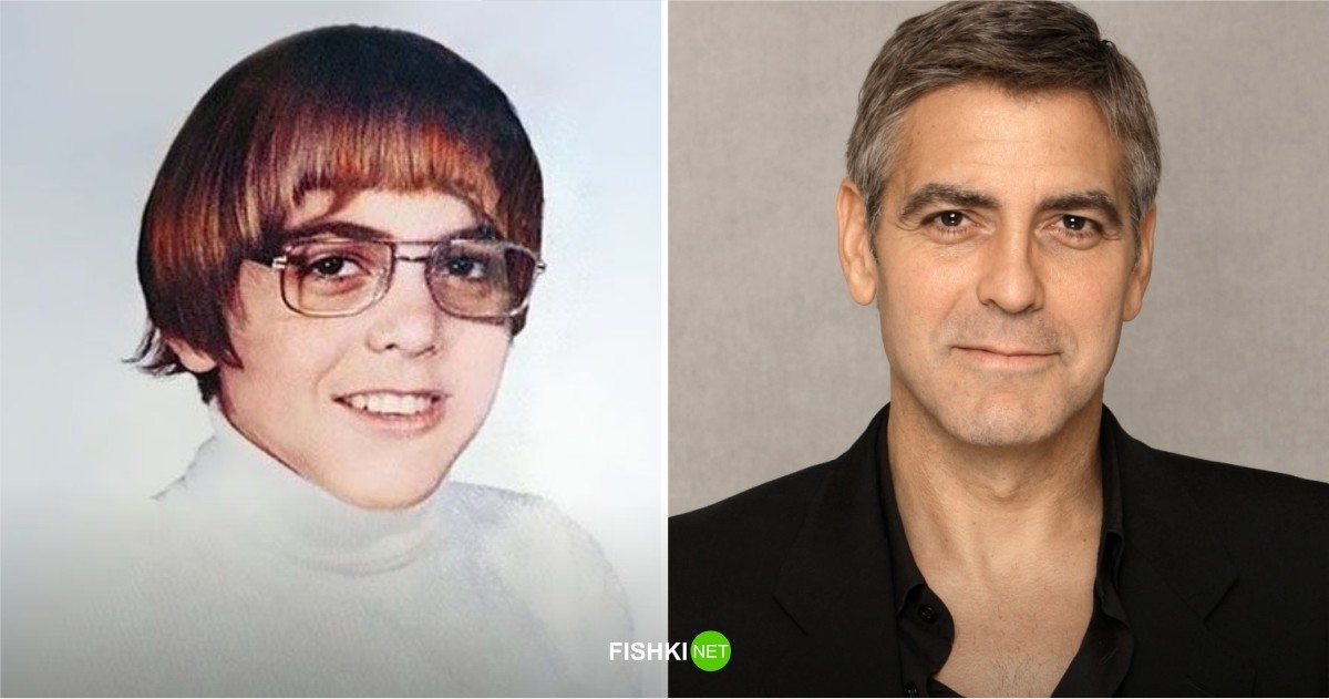 Джордж Клуни   внеешность, знаменитости, тогда и сейчас