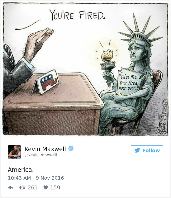 Победа Трампа глазами карикатуристов со всего света Трамп, анти трамп, карикатура