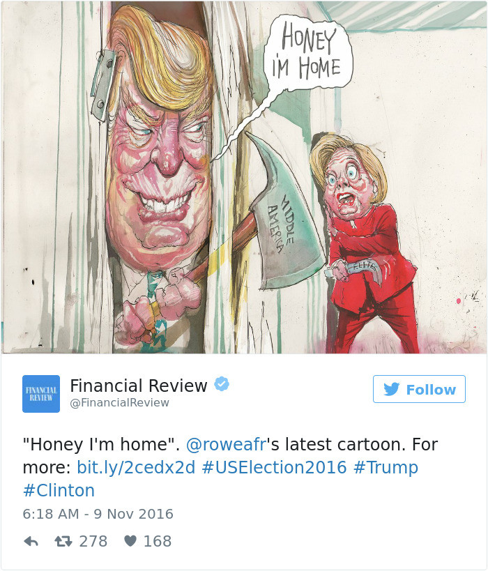 Победа Трампа глазами карикатуристов со всего света Трамп, анти трамп, карикатура