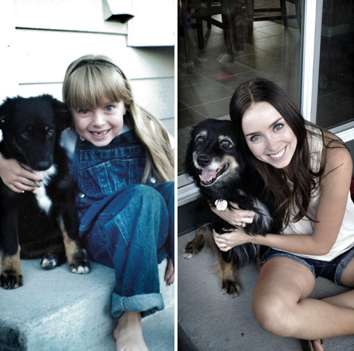 1998 и 2012: я и моя собака до и после, друзья, собаки, фото