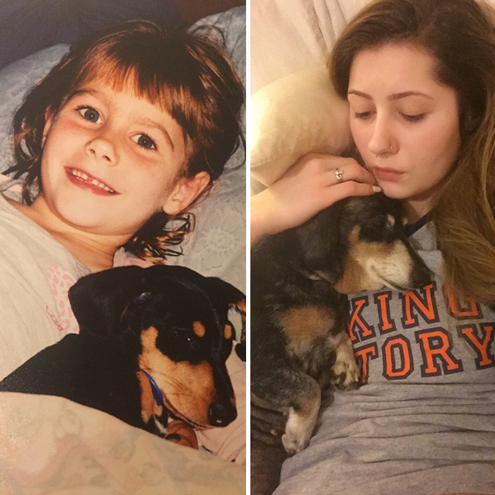 Винни и я. 13 лет вместе до и после, друзья, собаки, фото