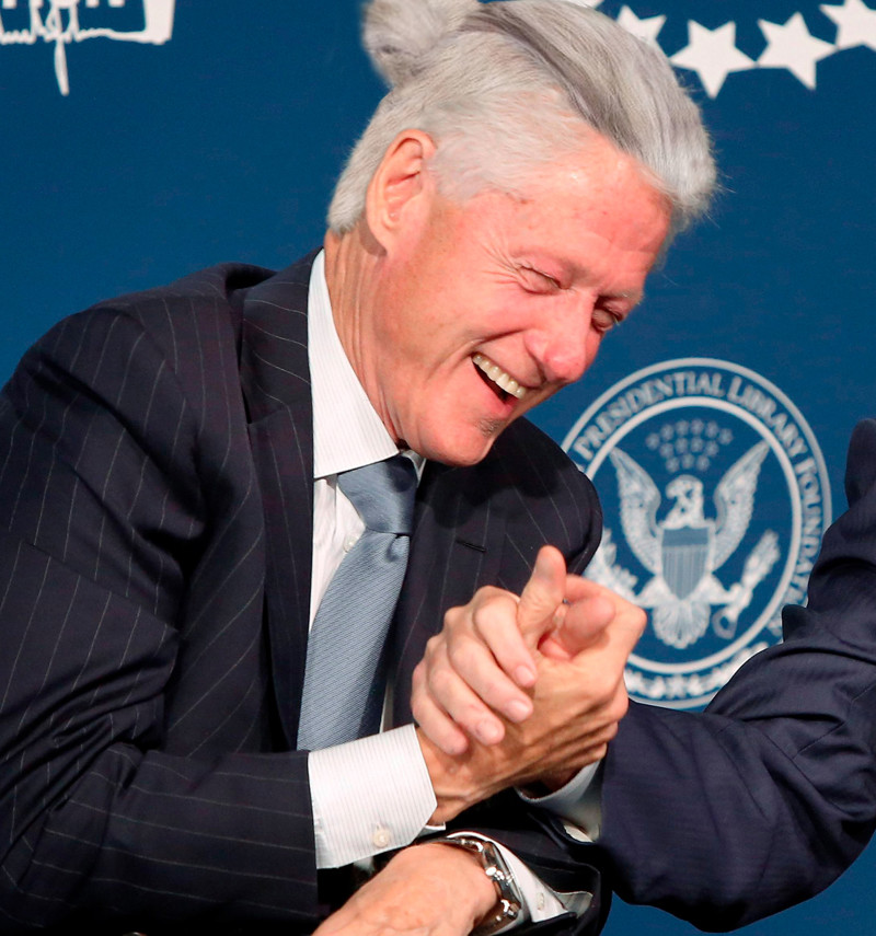 Билл Клинтон, 42-й президент США политик, прическа, пучок