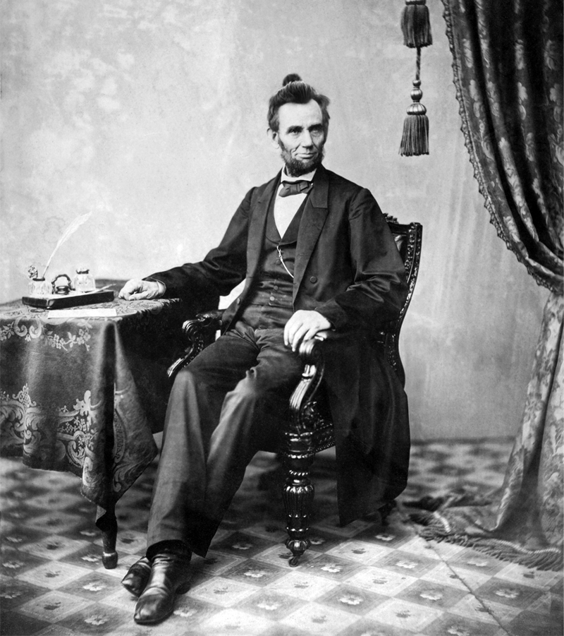 Авраам Линкольн, 16-й президент США политик, прическа, пучок