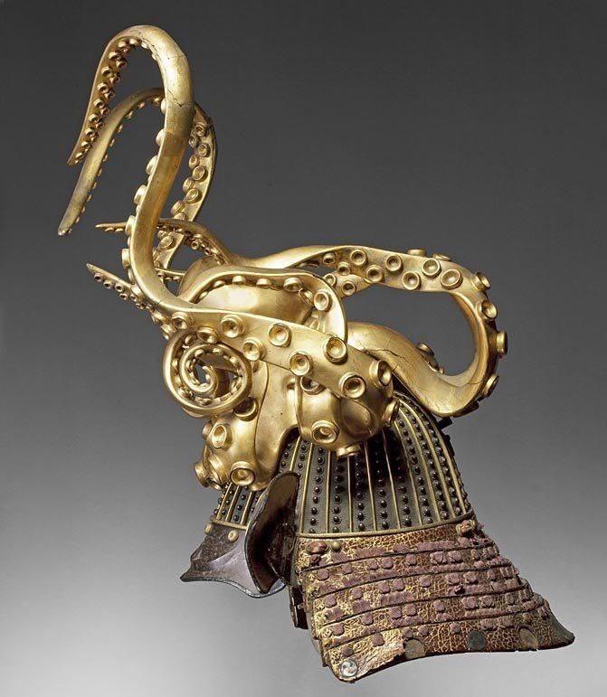 Осьминог Кабуто. Период Эдо.Япония военные, искусство, маски, рыцари, шлемы