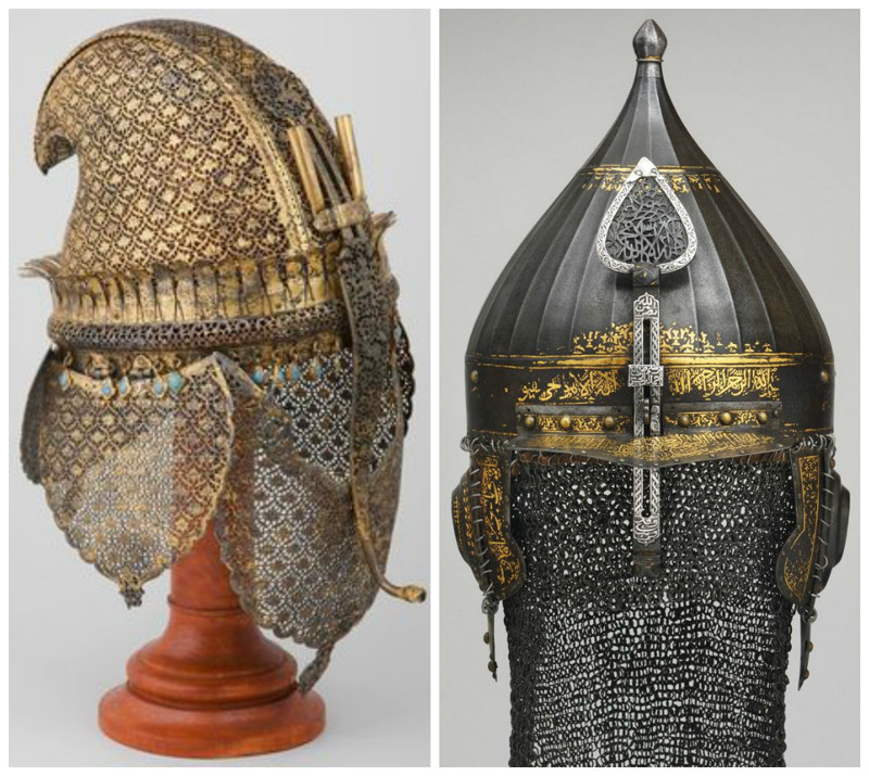Шлем Маратхской империи и  шлем,  Османский период, середина 16-го века военные, искусство, маски, рыцари, шлемы