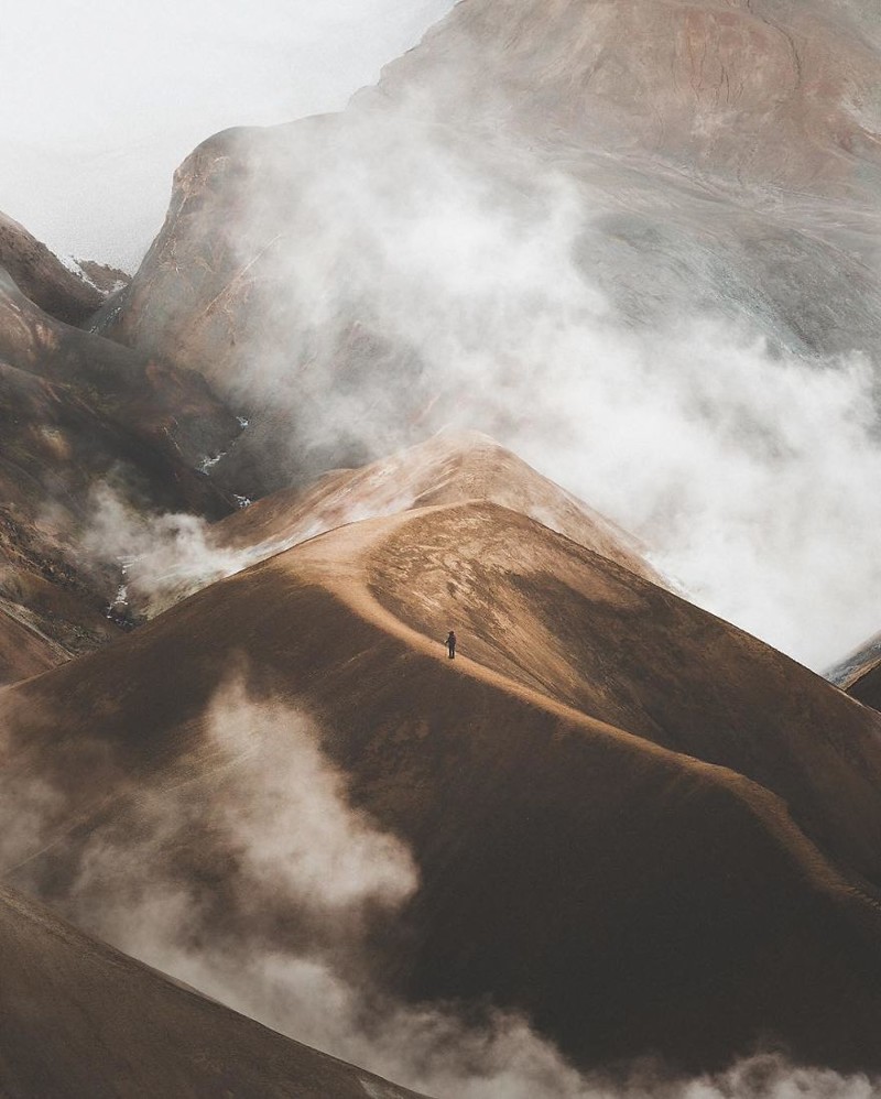 15. Горы в тумане виды, исландия, красота, фото
